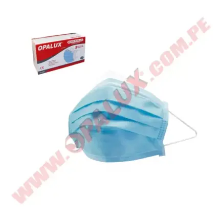 Mascarilla de protección desechable 3 capas “Opalux” celeste